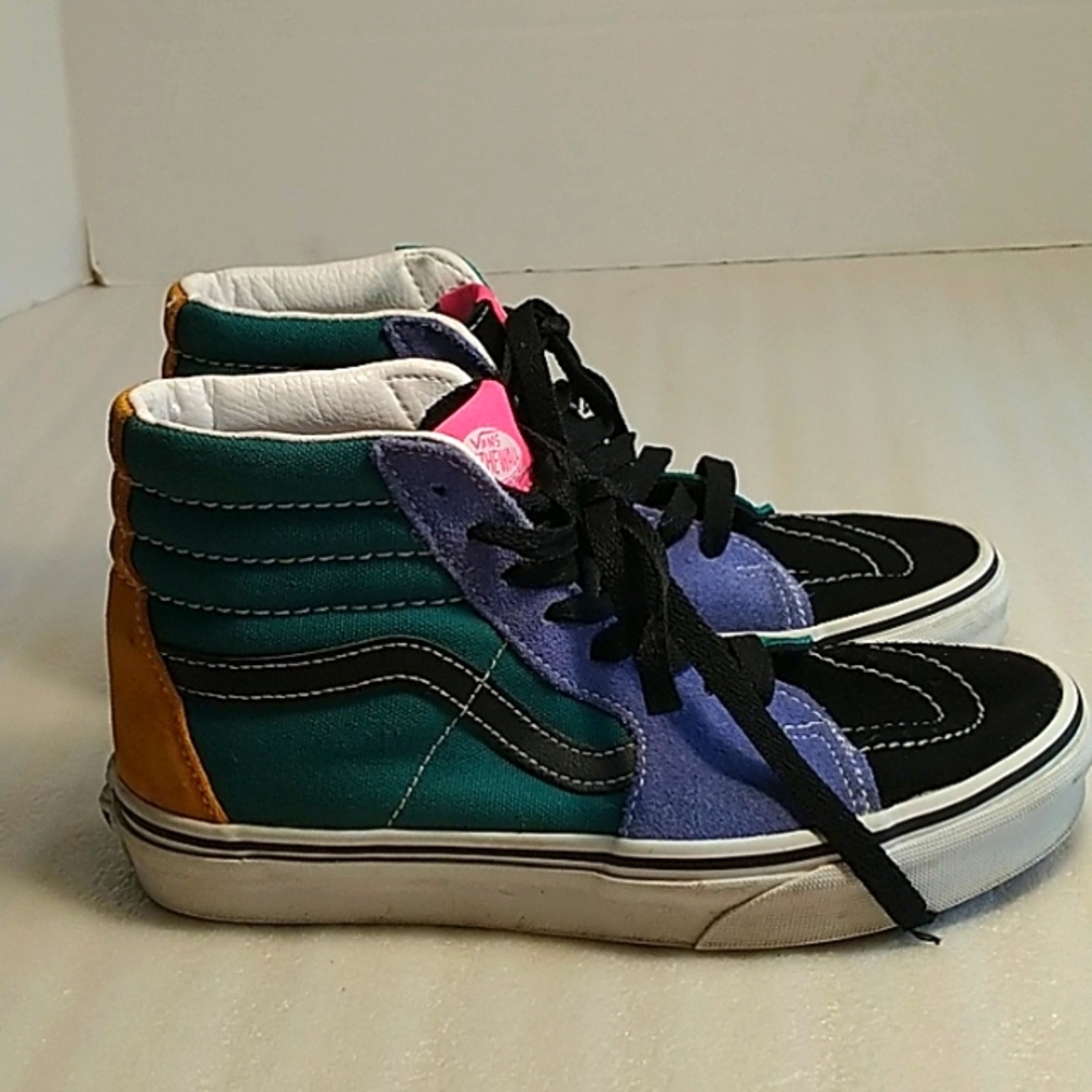Vans high tops sneakers color block m5 , w6.5 unisex